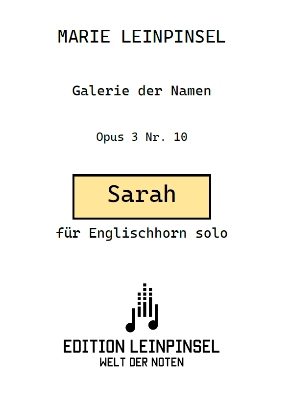 Sarah Op. 3 Nr. 10