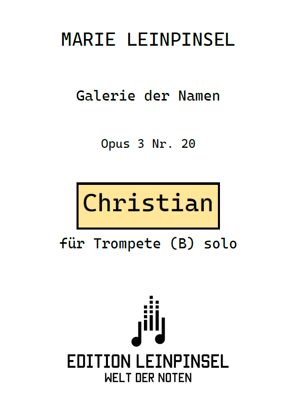 Christian Op. 3 Nr. 20