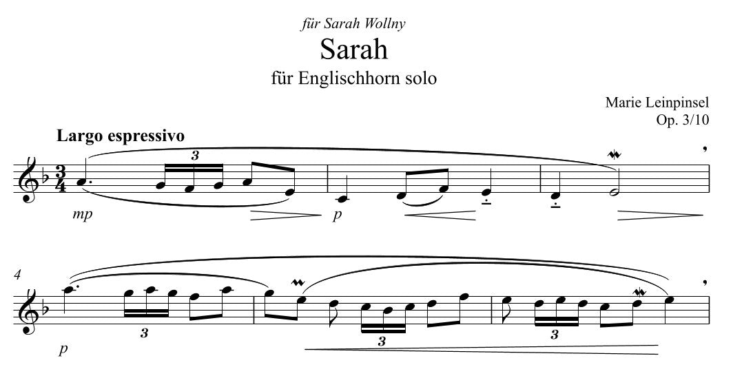 Sarah Op. 3 Nr. 10