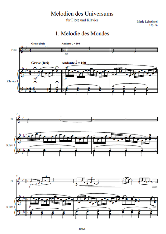 Melodien des Universums Op. 6a