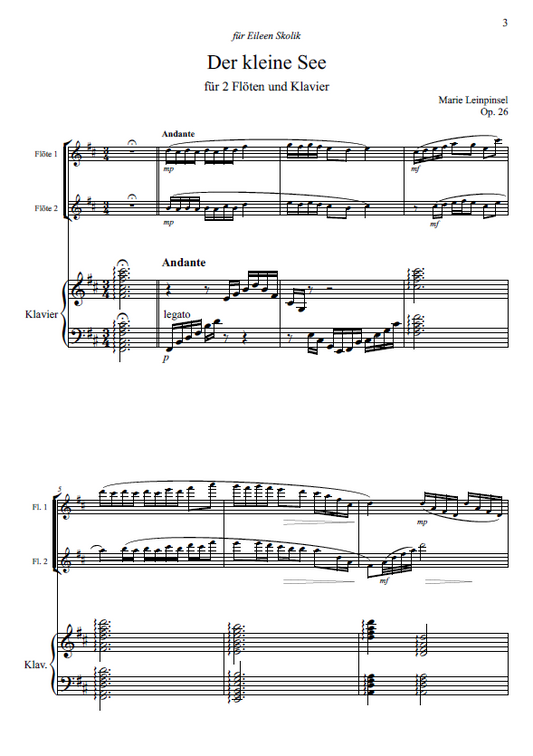 Der kleine See Op. 26