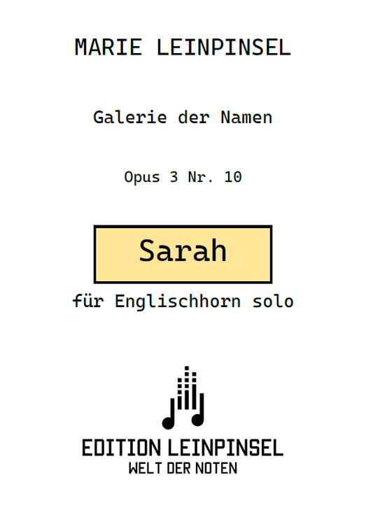Sarah Op. 3 Nr. 10